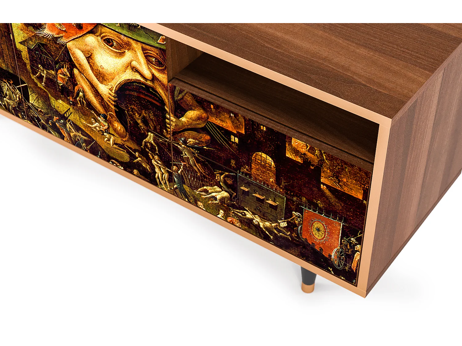 TV-Möbel - 125х56х41 cm - T7 - Christ in Limbo, Walnuss