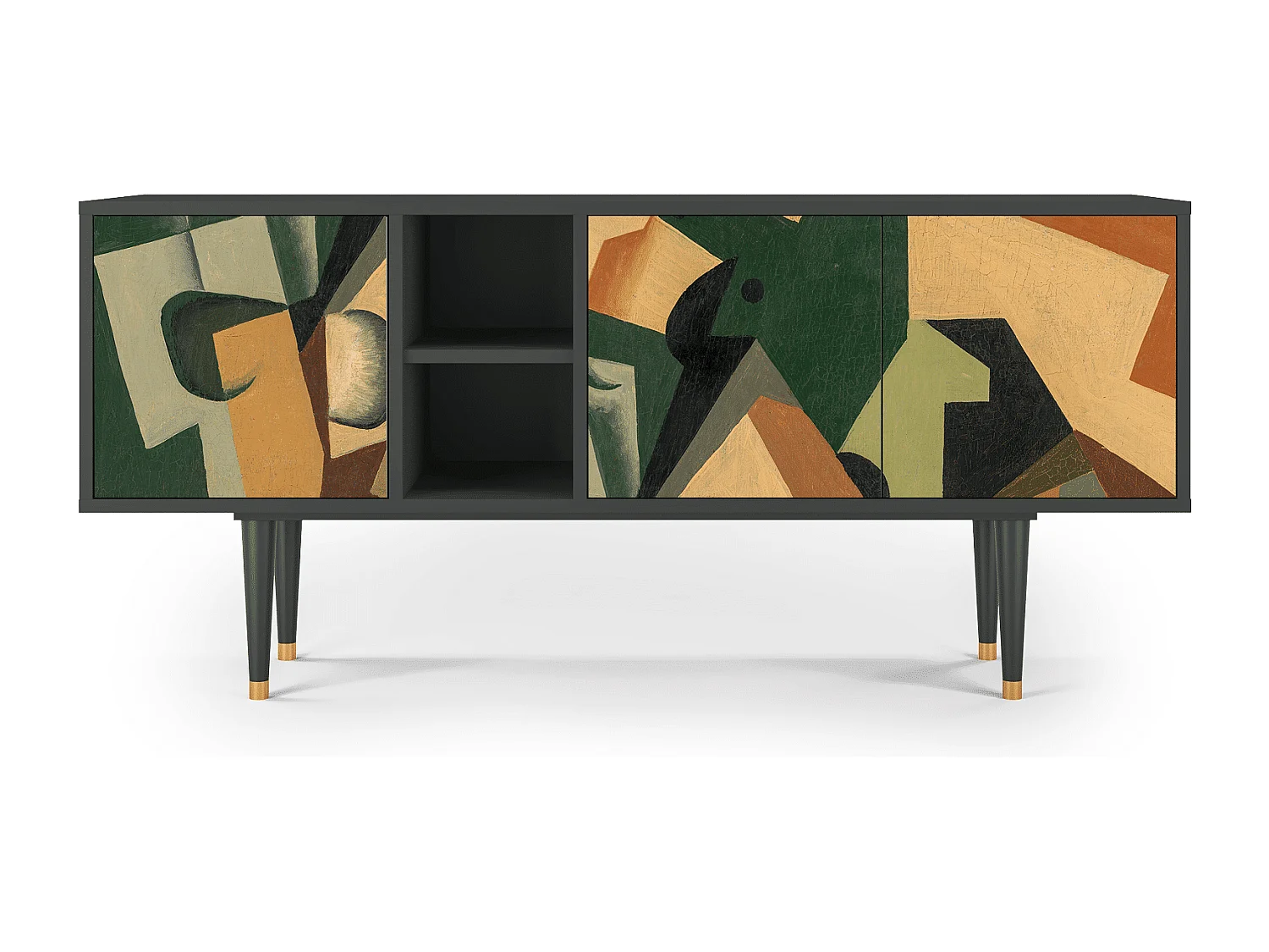 TV-Möbel - 150х69х41 cm - T5 - Glass and Checkerboard, Anthrazit