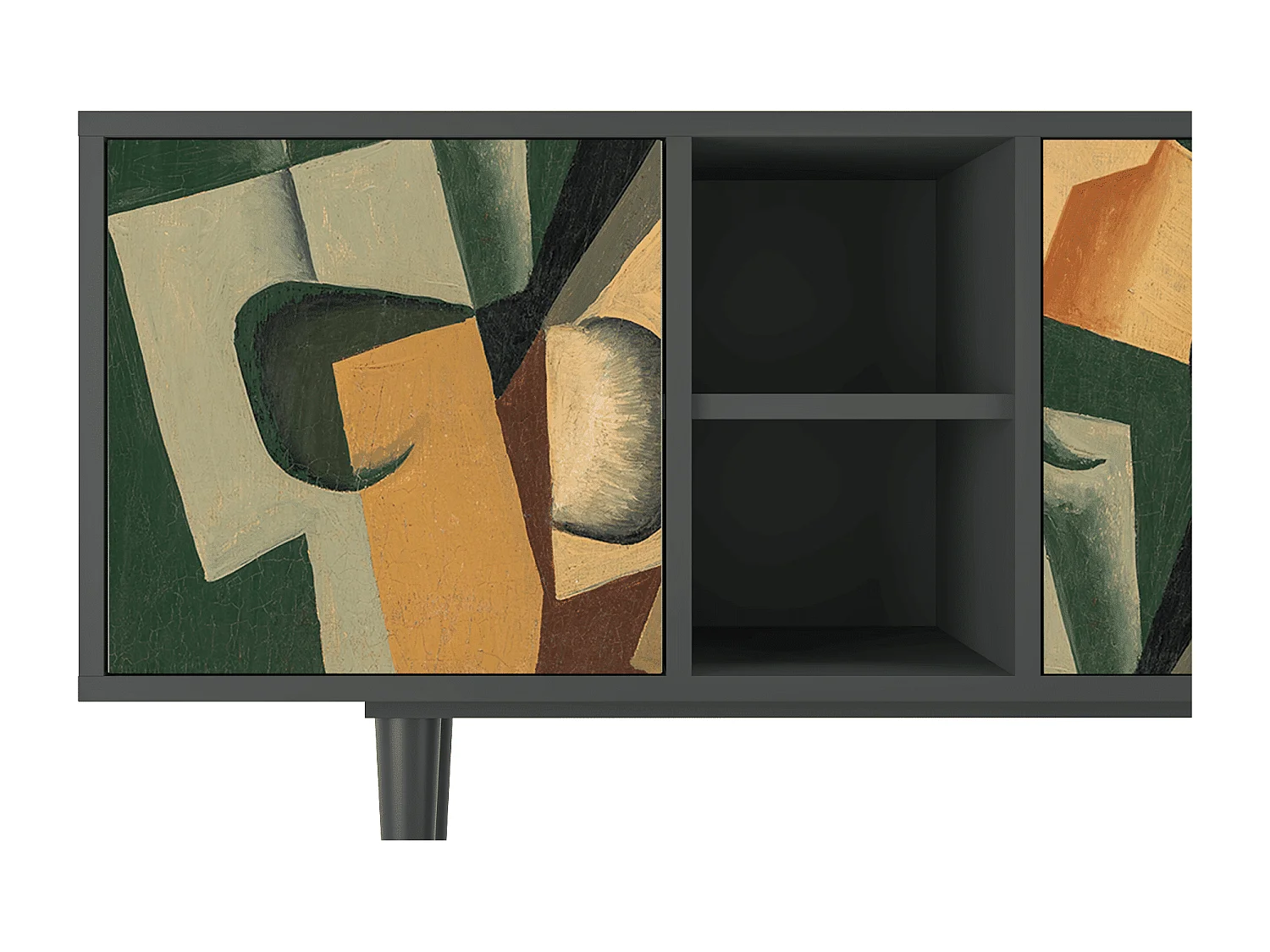 TV-Möbel - 150х69х41 cm - T5 - Glass and Checkerboard, Anthrazit