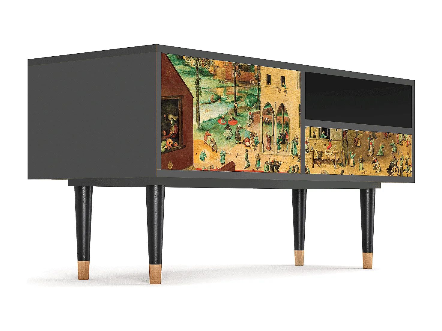 Mobile TV - 115х59х48 cm - T3 - Children Games, Antracite