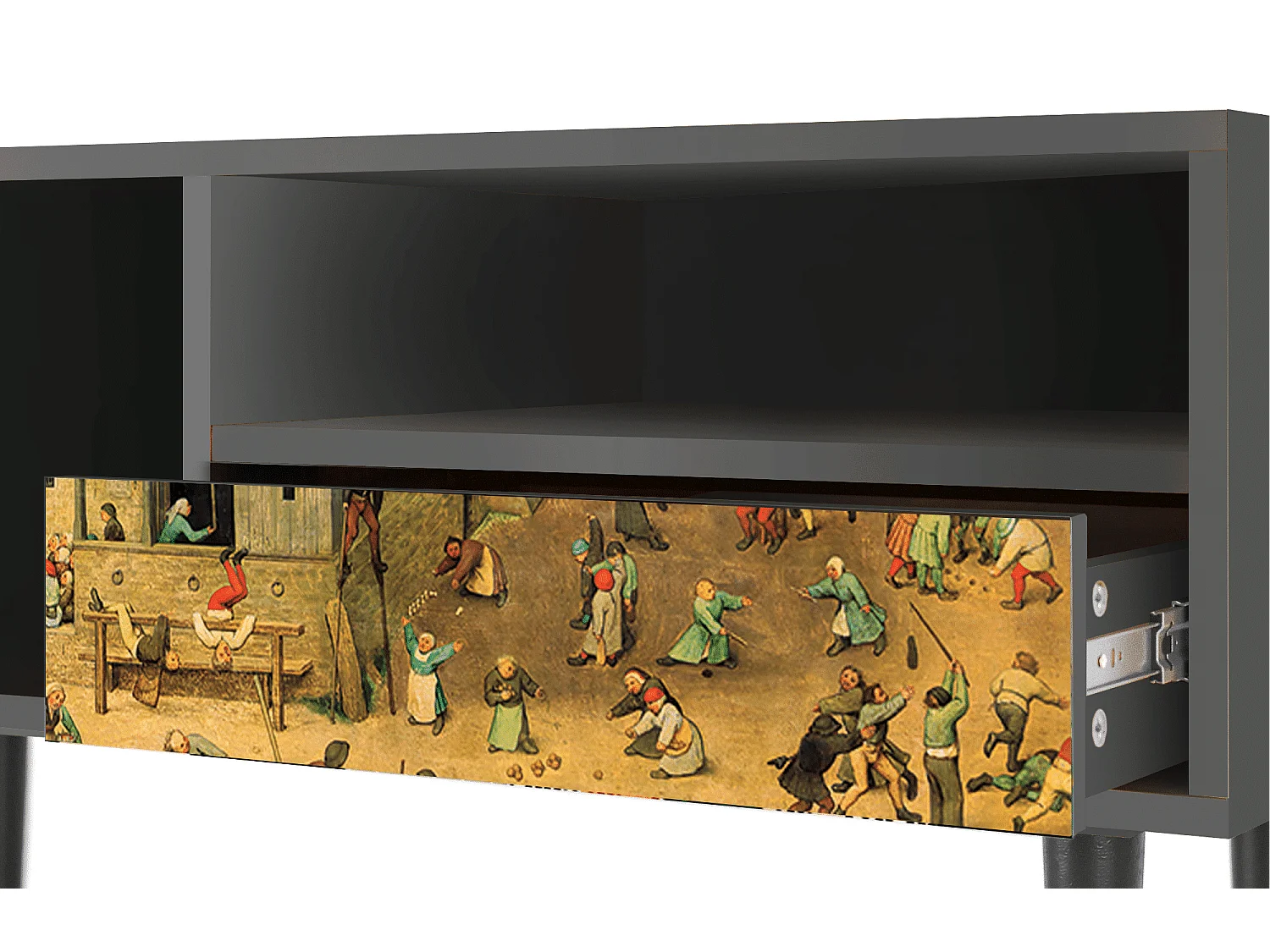 Mobile TV - 115х59х48 cm - T3 - Children Games, Antracite