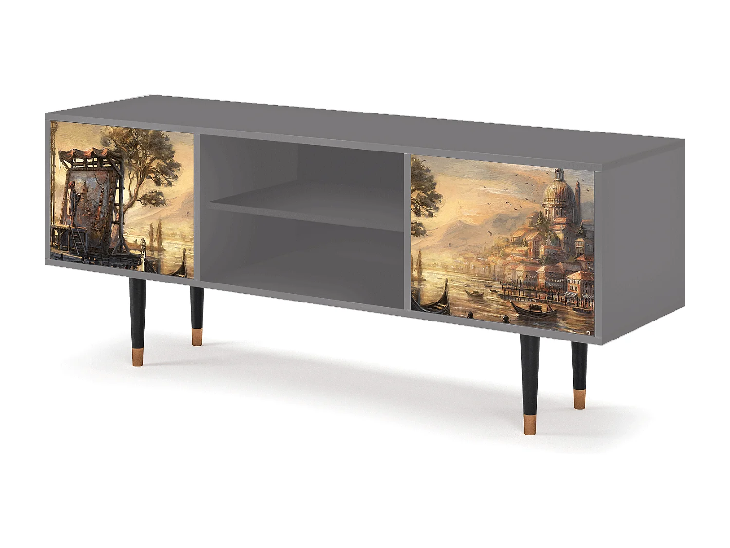 Mueble de TV - 170х69х48 cm - T2 - Venice, Cinza