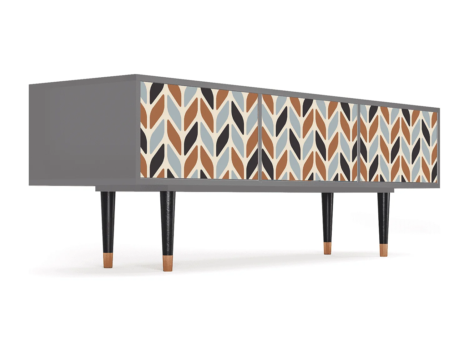 Szafka RTV - 170х59х48 cm - T4 - Beige Laure, Szary