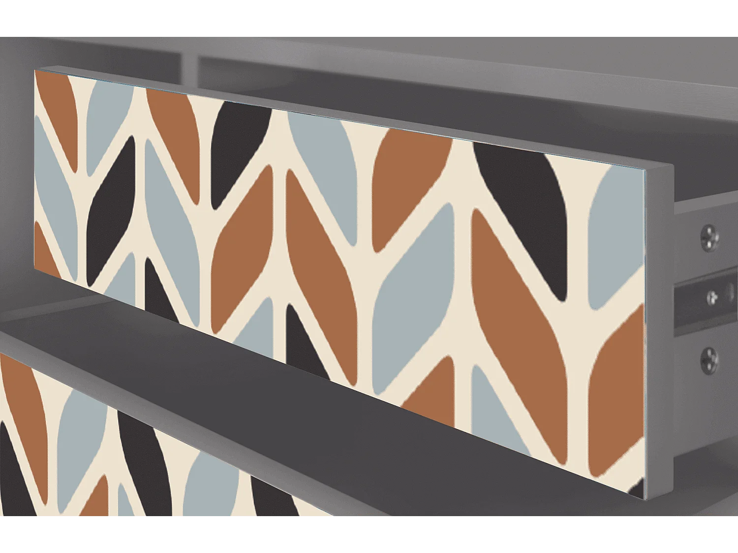 Szafka RTV - 170х59х48 cm - T4 - Beige Laure, Szary