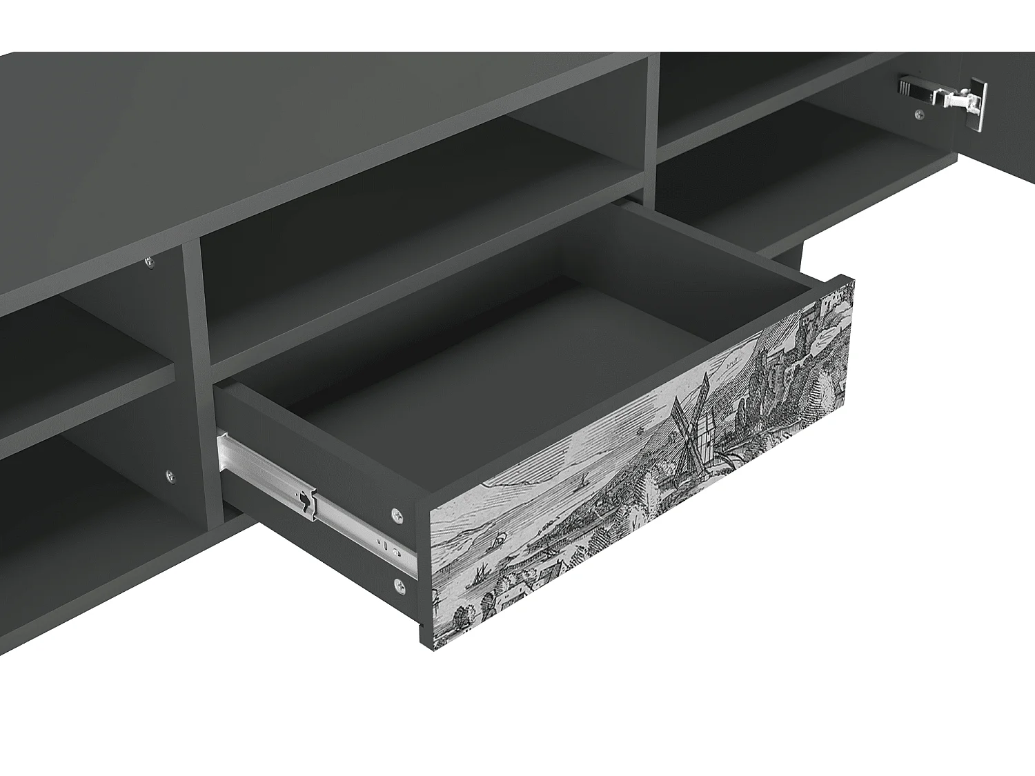 TV-Möbel - 170х59х41 cm - T6 - Bird Dropping, Anthrazit