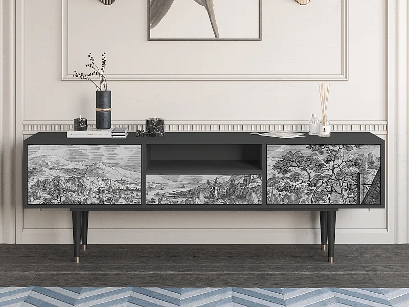 TV-Möbel - 170х59х41 cm - T6 - Bird Dropping, Anthrazit