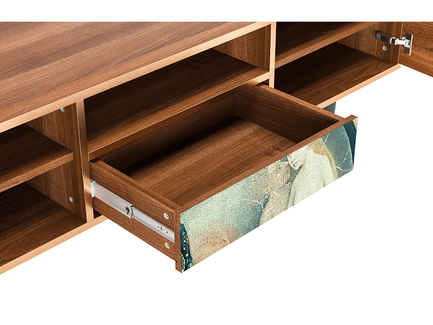 Szafka RTV - 170х59х41 cm - T6 - The Garden Of by Bosch, Orzech