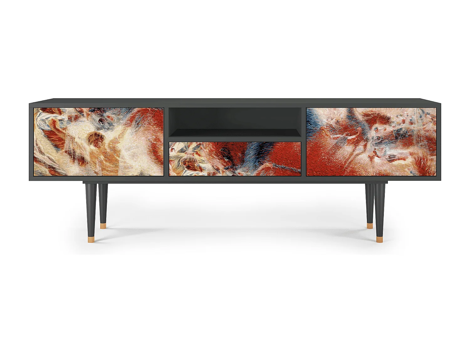 Meuble TV - 170х59х41 cm - T6 - The City Rises, Anthracite