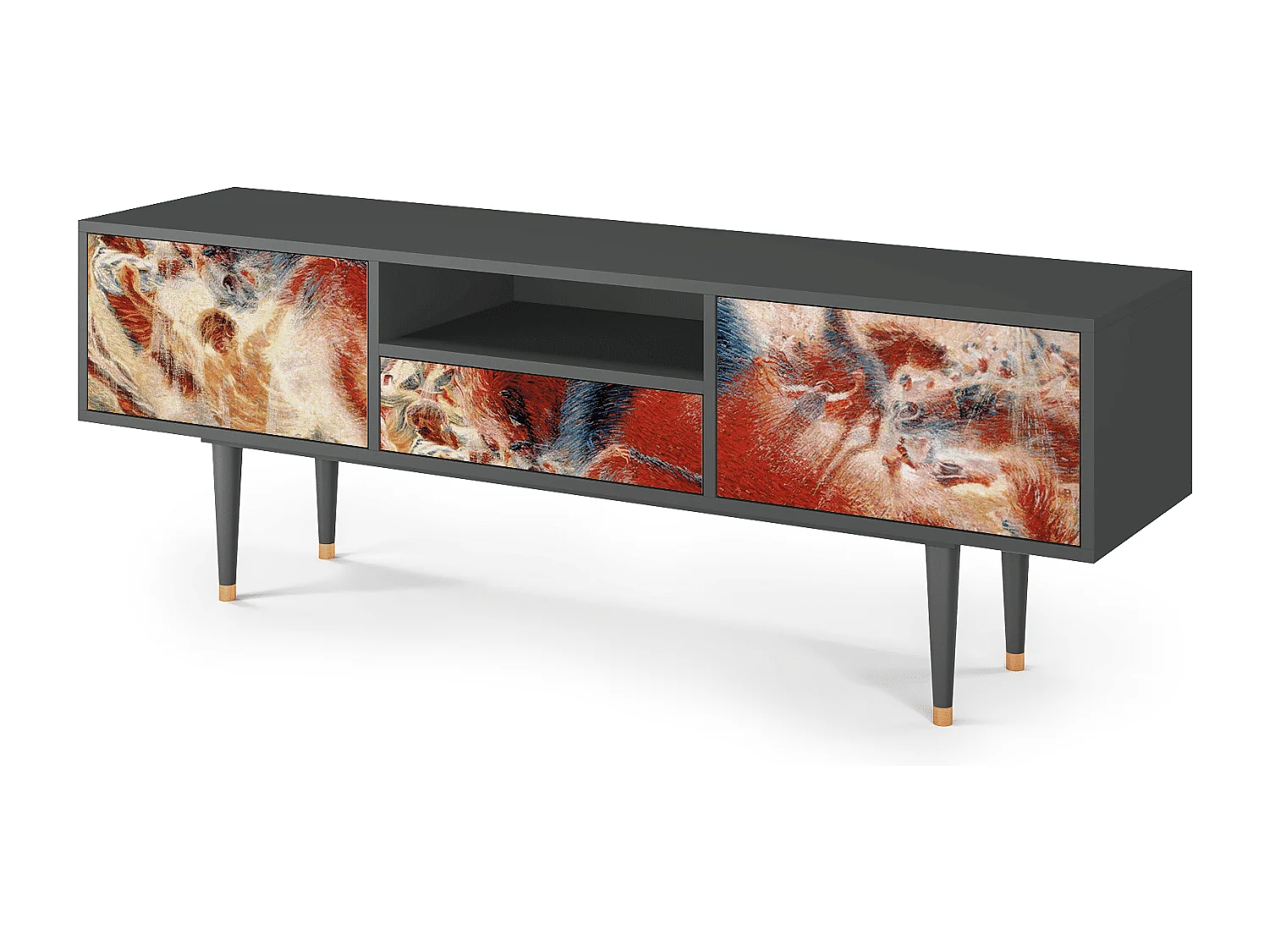 Meuble TV - 170х59х41 cm - T6 - The City Rises, Anthracite