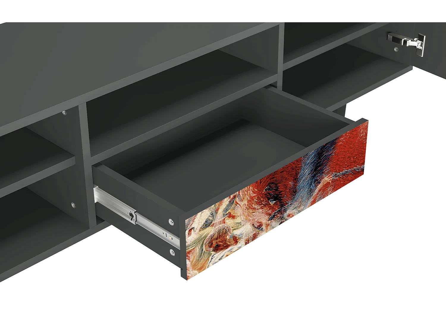 Meuble TV - 170х59х41 cm - T6 - The City Rises, Anthracite