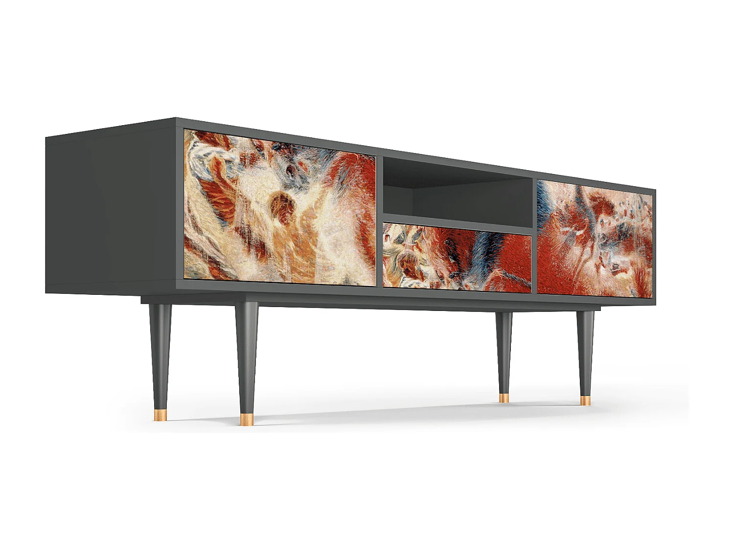 Mueble de TV - 170х59х41 cm - T6 - The City Rises, Antracita