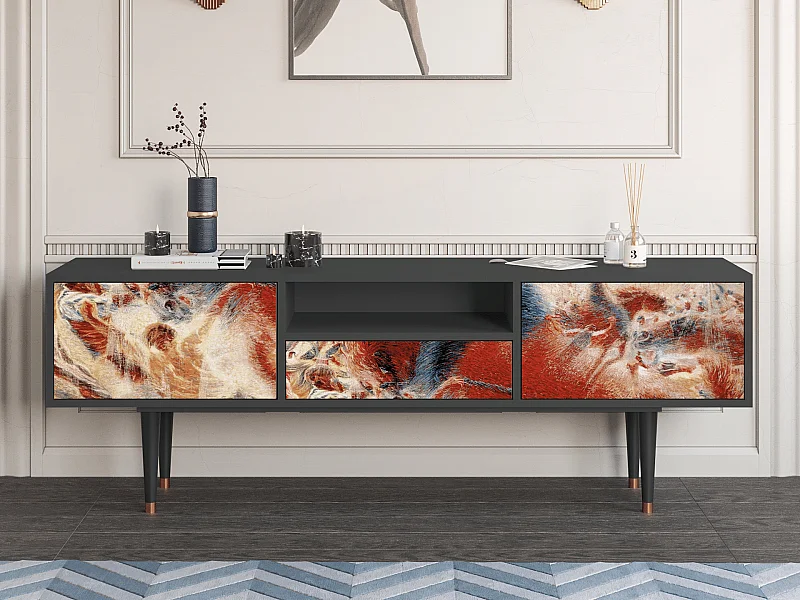 TV-Möbel - 170х59х41 cm - T6 - The City Rises, Anthrazit