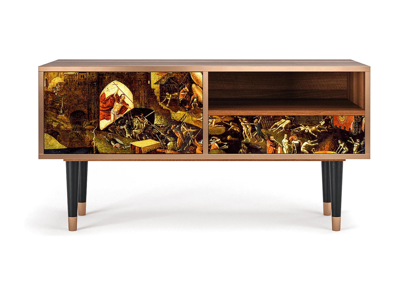 Mueble de TV - 115х59х48 cm - T3 - Christ in Limbo, Nogal