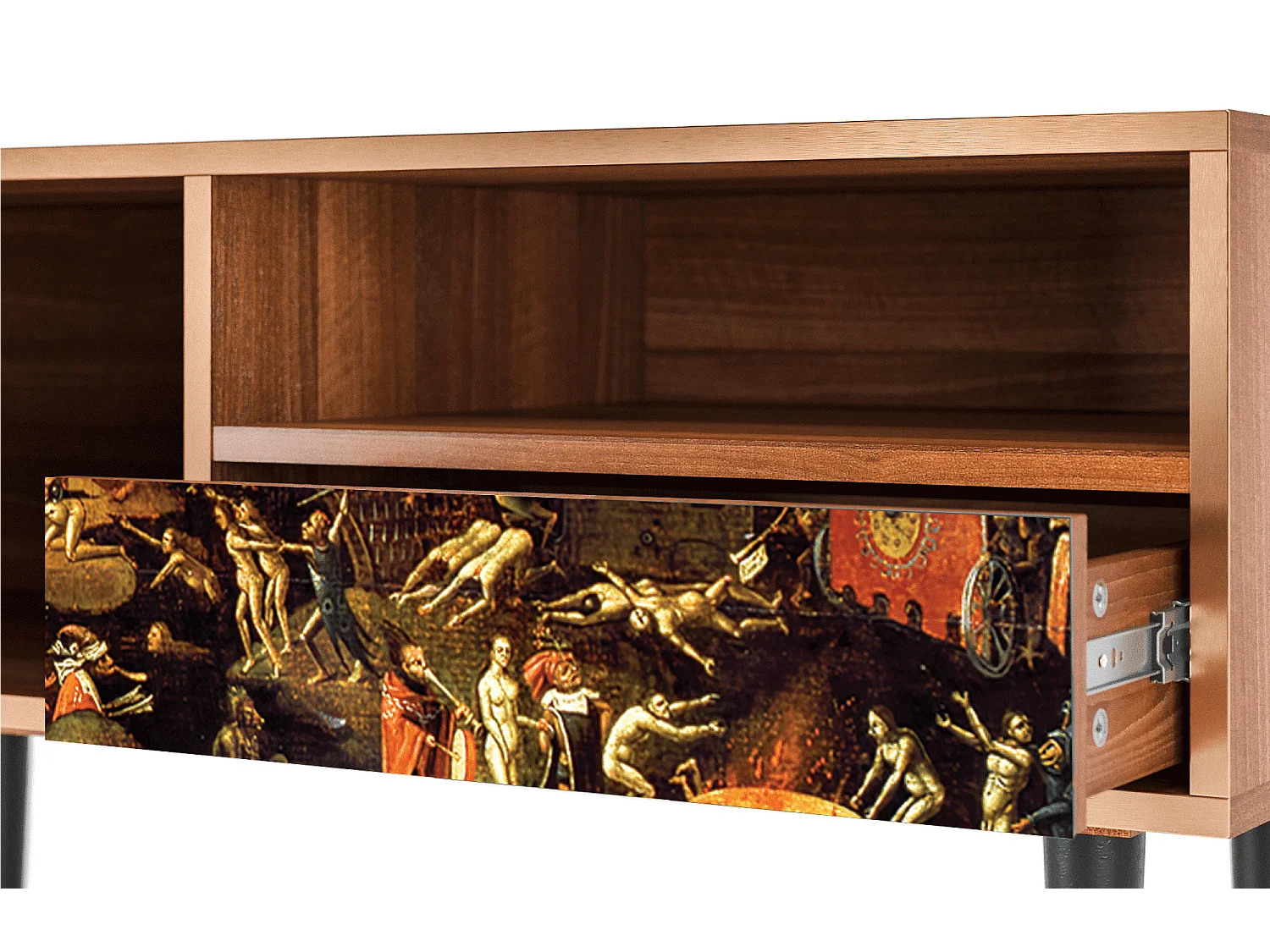 Mueble de TV - 115х59х48 cm - T3 - Christ in Limbo, Nogal