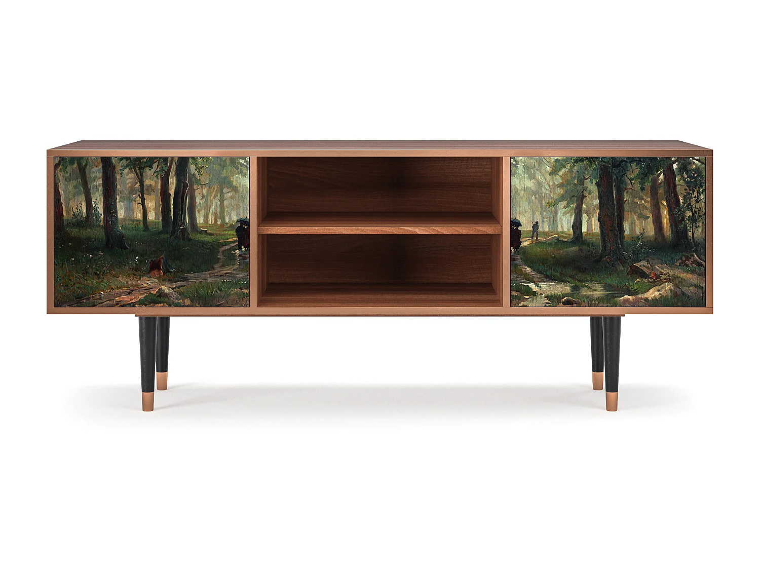 Mueble de TV - 170х69х48 cm - T2 -  Rain in the Oak Forest, Nogal