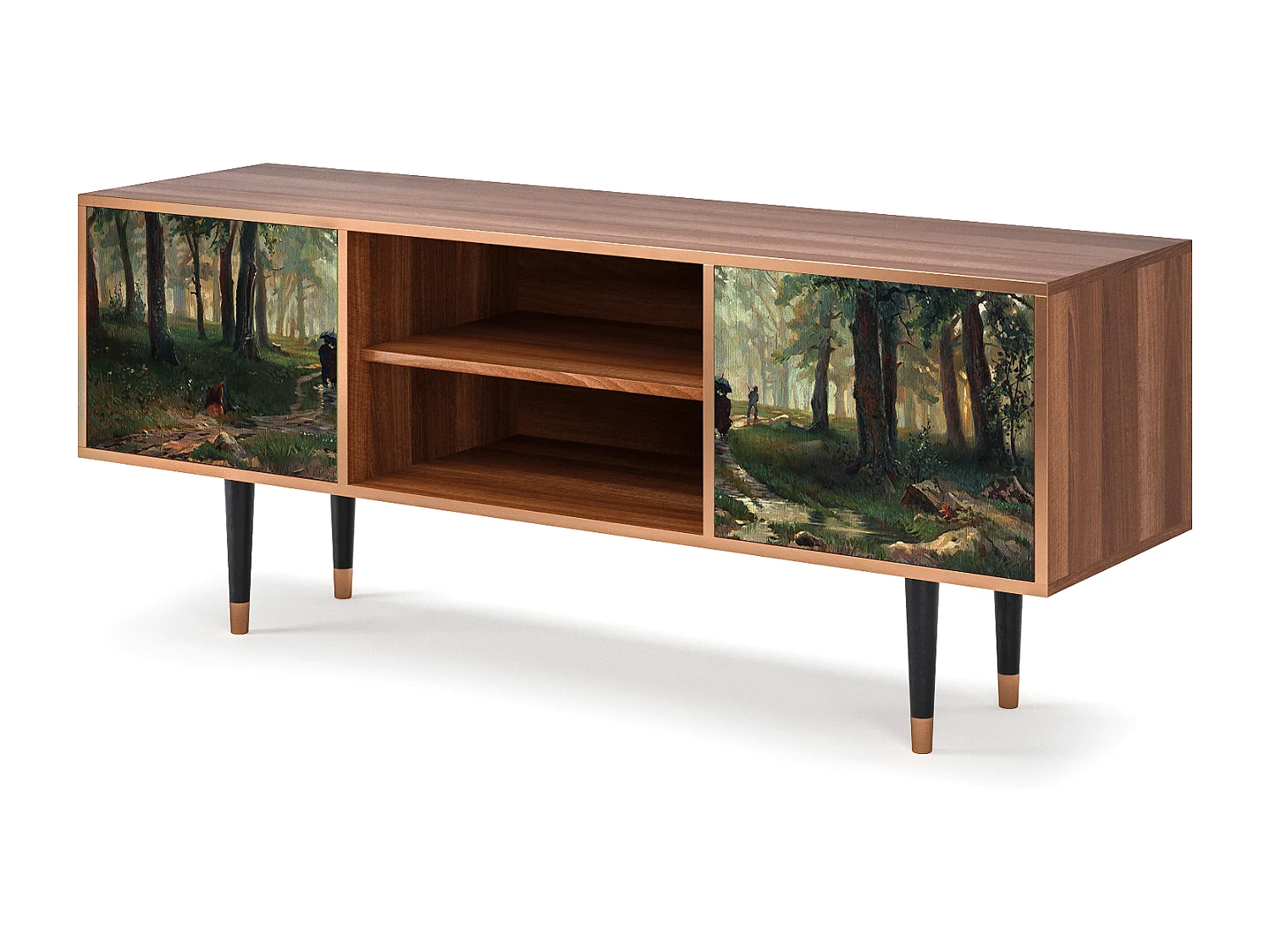 Mueble de TV - 170х69х48 cm - T2 -  Rain in the Oak Forest, Nogal