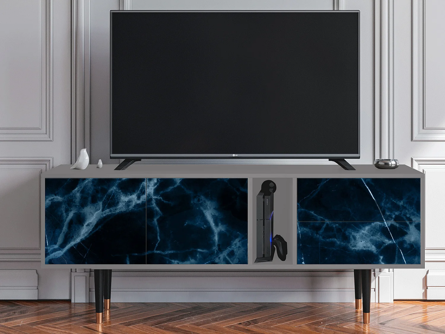 Mobile TV - 170х69х48 cm - T1 - Deep Ocean, Grigio