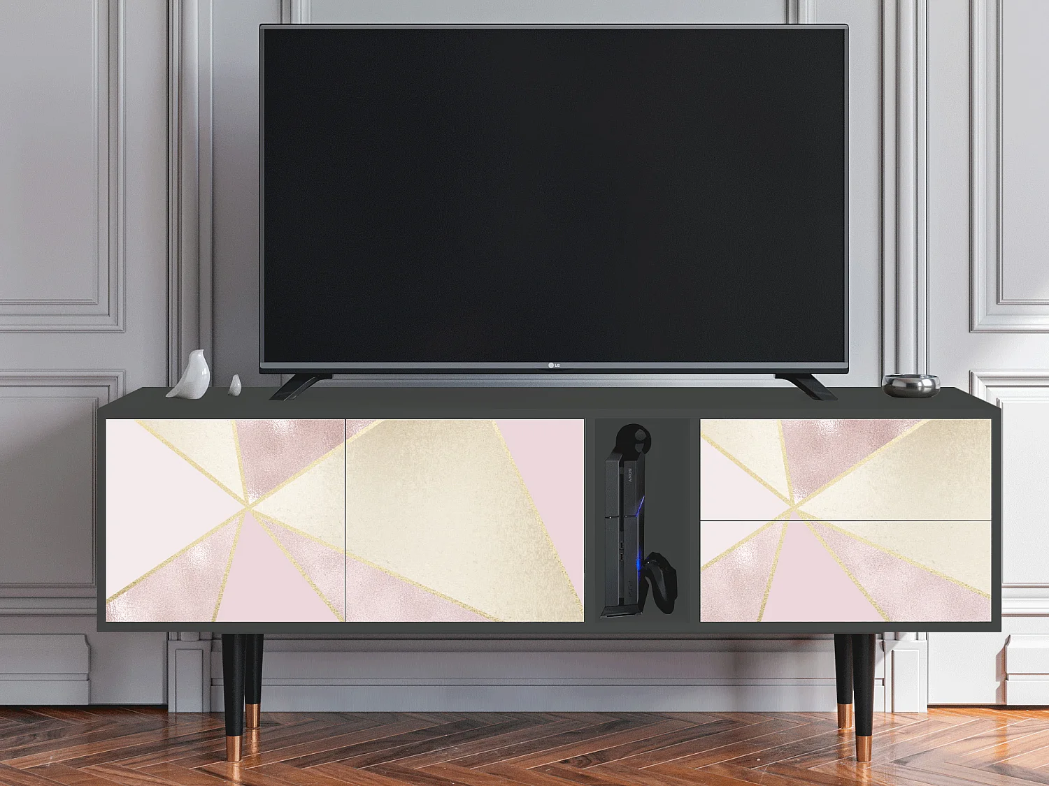 Mueble de TV - 170х69х48 cm - T1 - Cosmopolitan Diva, Antracita