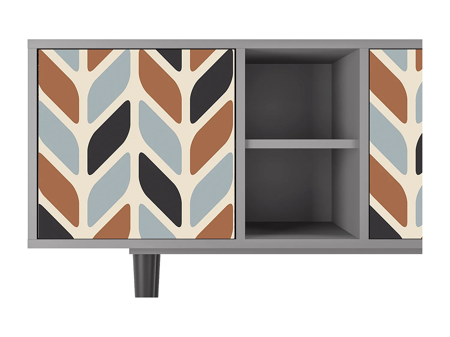 TV-meubel - 150х69х41 cm - T5 - Beige Laure, Grijs