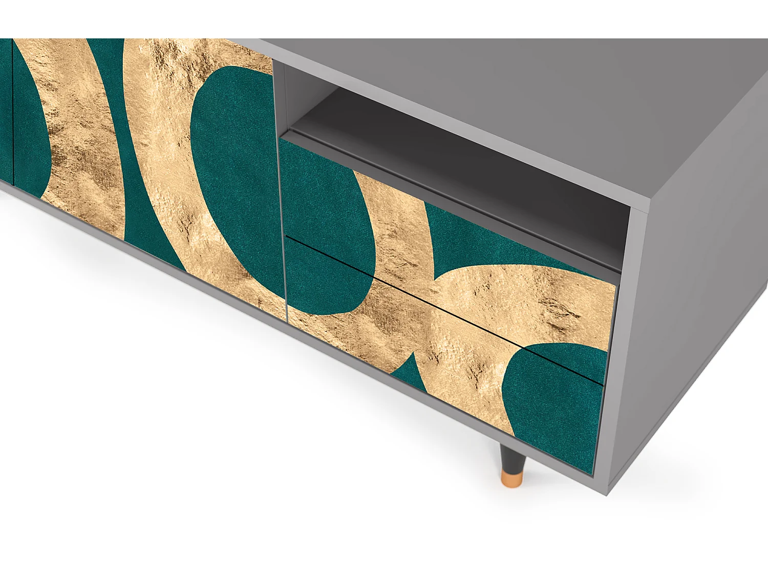 Mueble de TV - 125х56х41 cm - T7 - Zircon Sphere, Gris