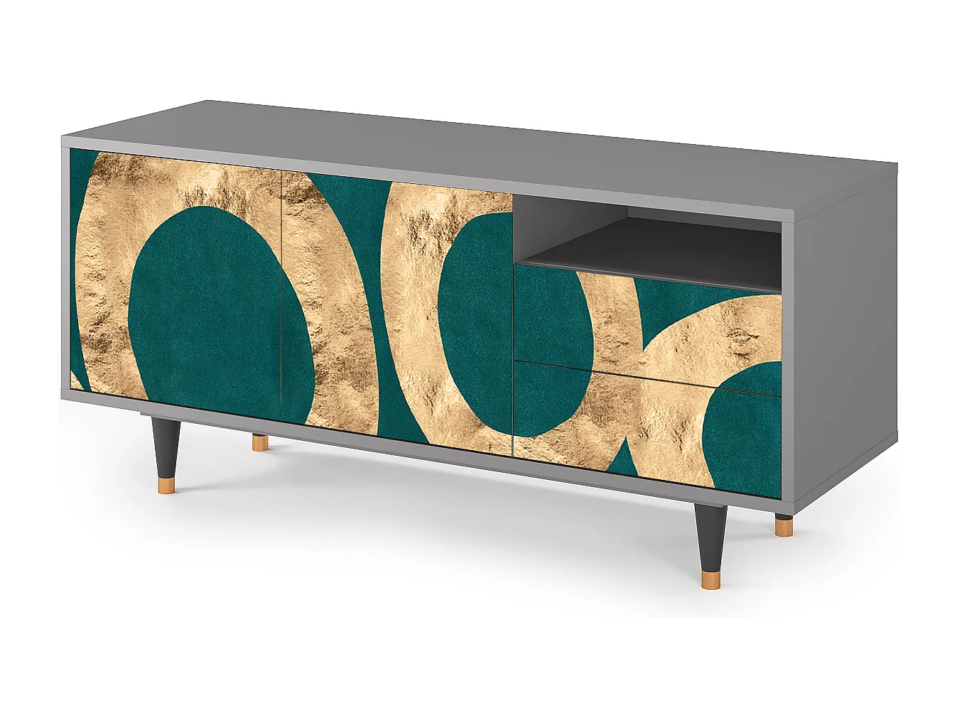 Mobile TV - 125х56х41 cm - T7 - Zircon Sphere, Grigio