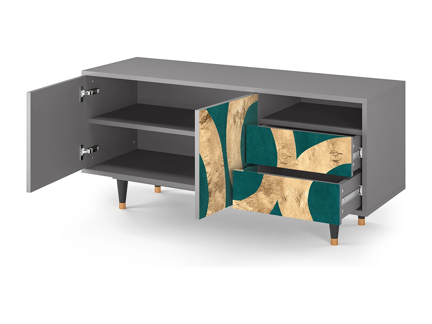 Mobile TV - 125х56х41 cm - T7 - Zircon Sphere, Grigio