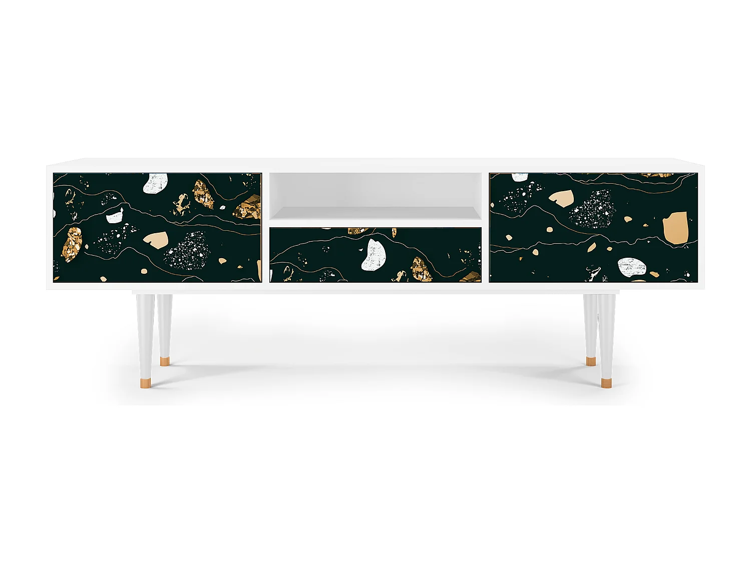 TV-Möbel - 170х59х41 cm - T6 - Space Rocks, Weiß