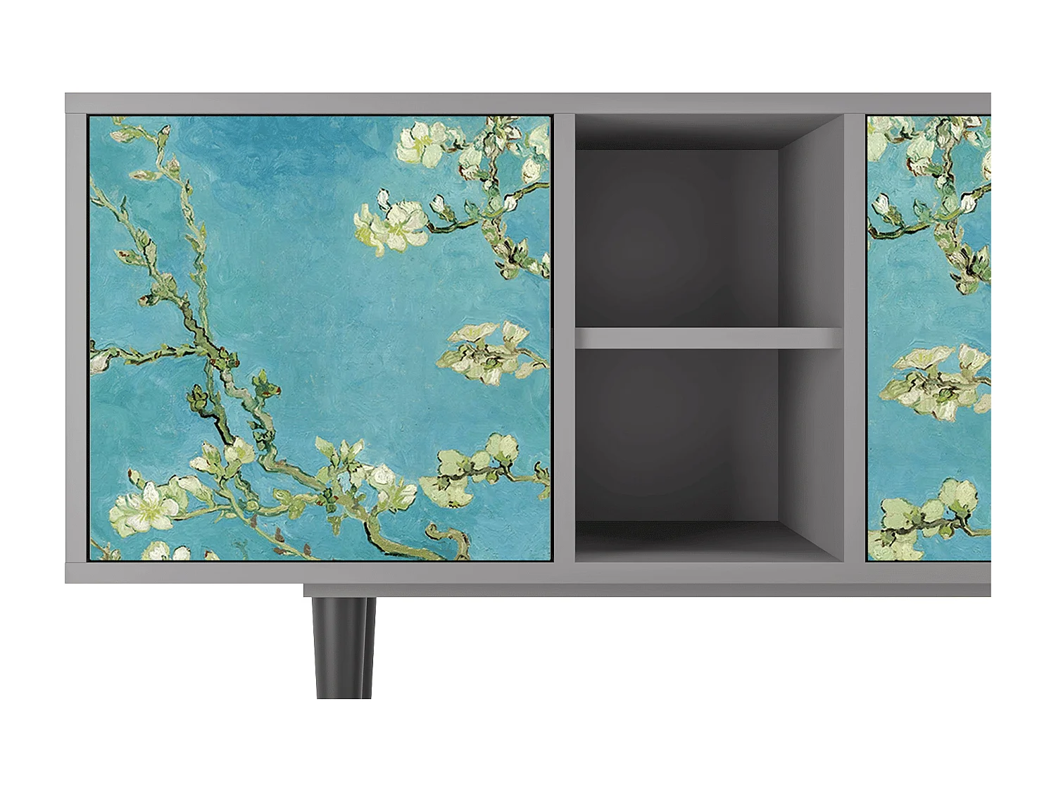 Meuble TV - 150х69х41 cm - T5 - Almond Blossom, Gris