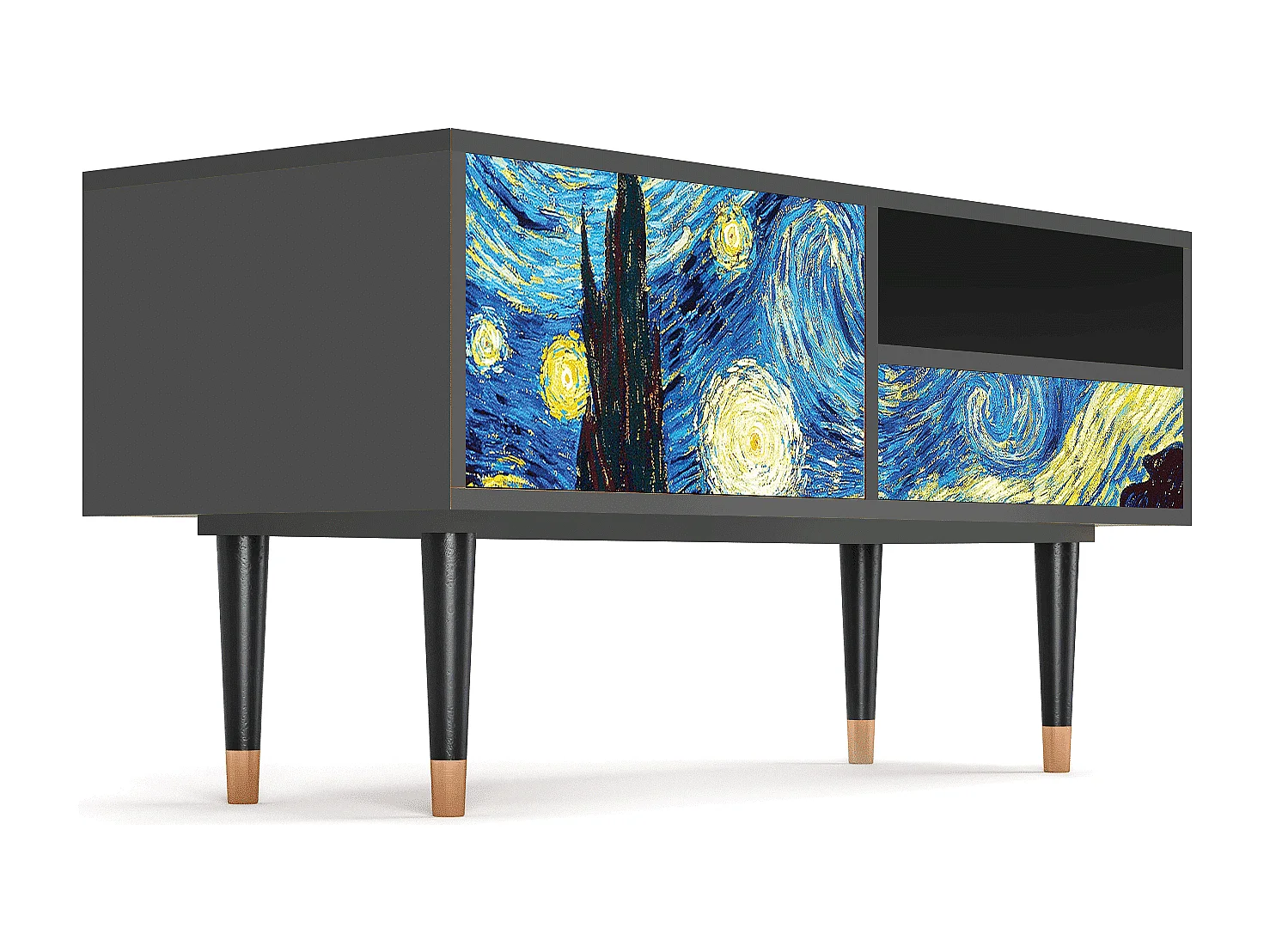 Mueble de TV - 115х59х48 cm - T3 - The Starry Night  , Antracite