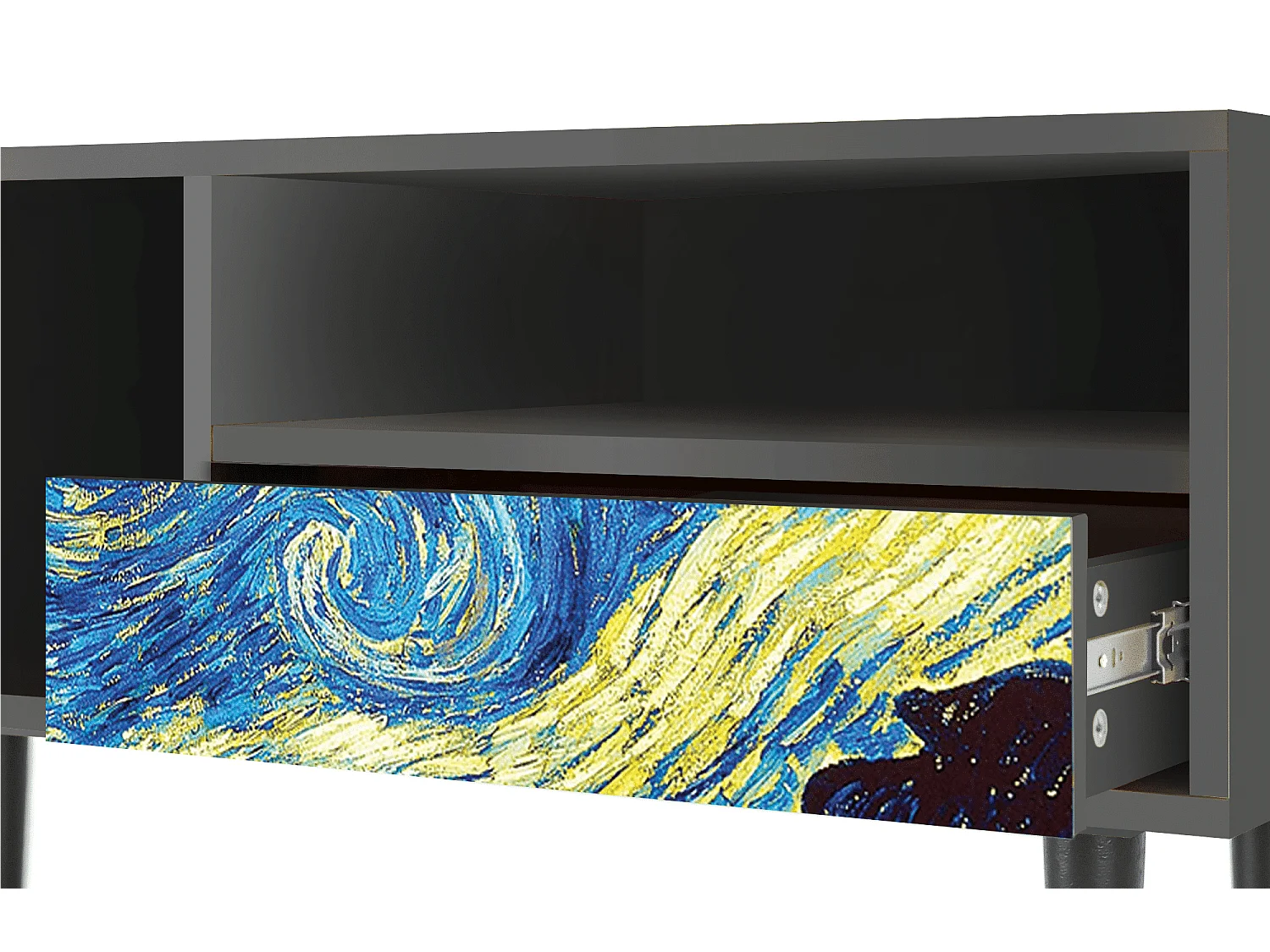 Mueble de TV - 115х59х48 cm - T3 - The Starry Night  , Antracite
