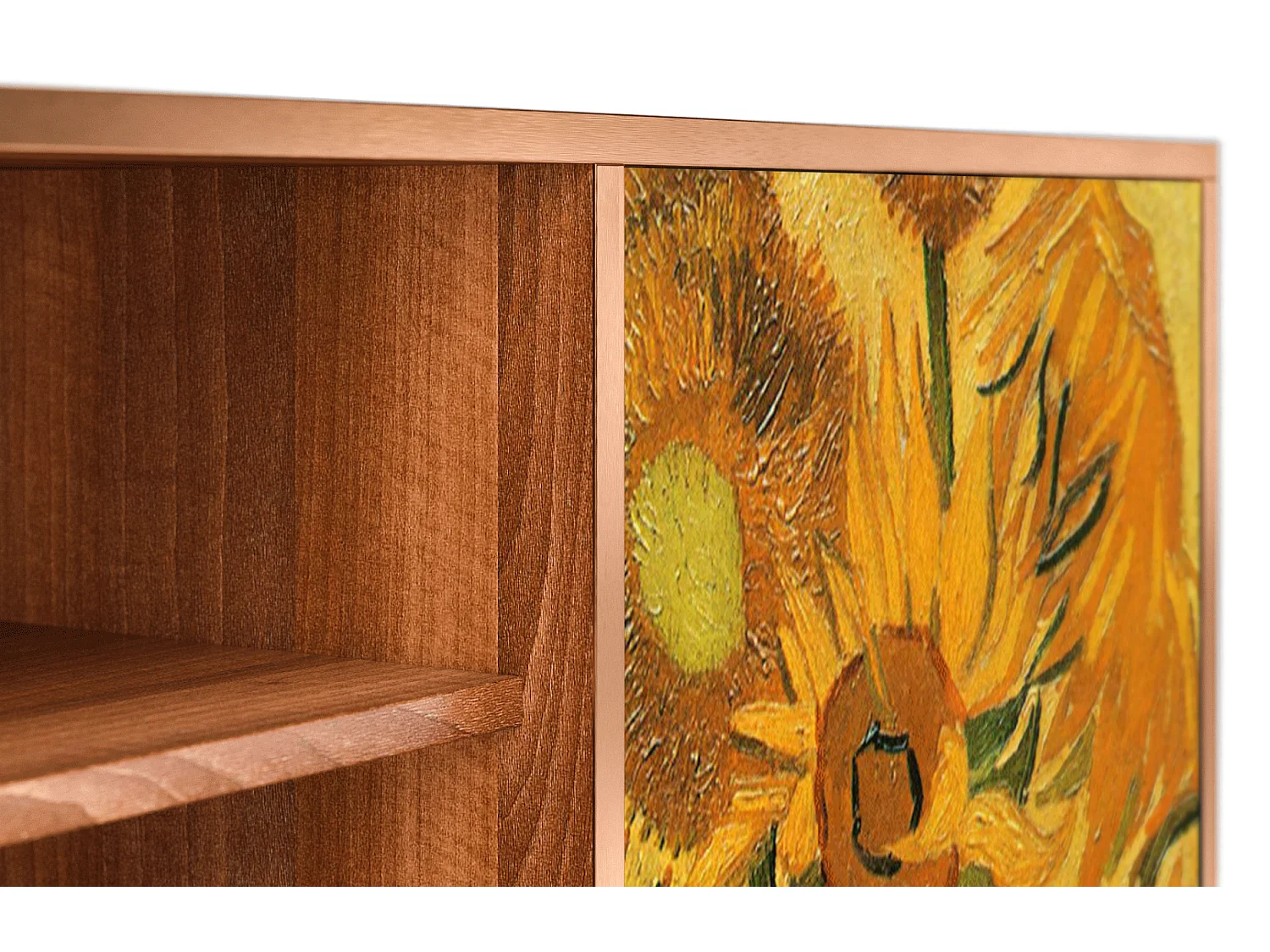 Mueble de TV - 170х69х48 cm - T2 - Sunflowers, Nogal