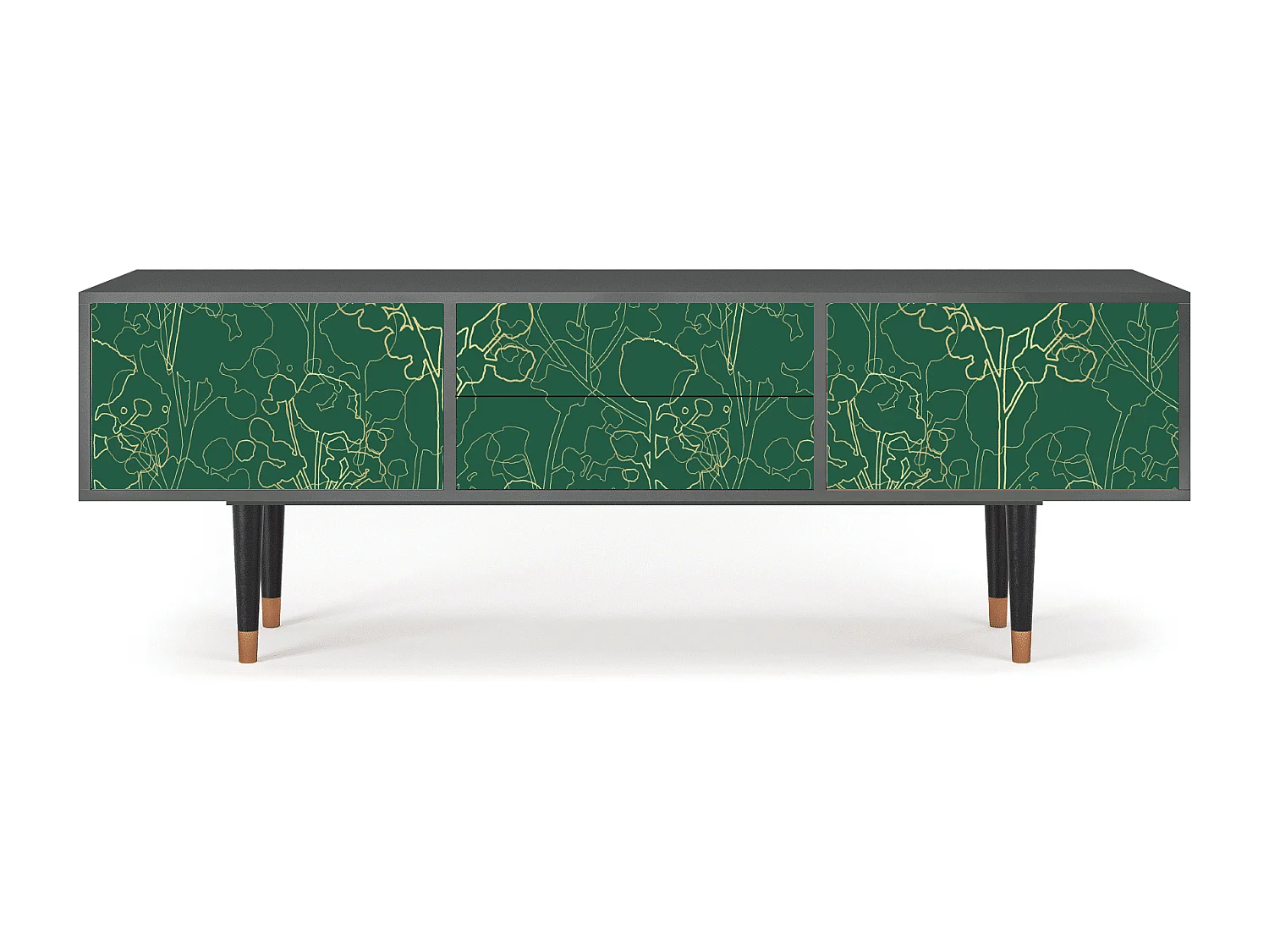 Meuble TV - 170х59х48 cm - T4 - Emerald Forest, Anthracite