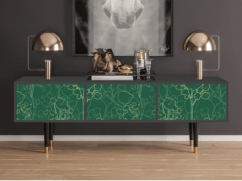 TV-meubel - 170х59х48 cm - T4 - Emerald Forest, Antraciet