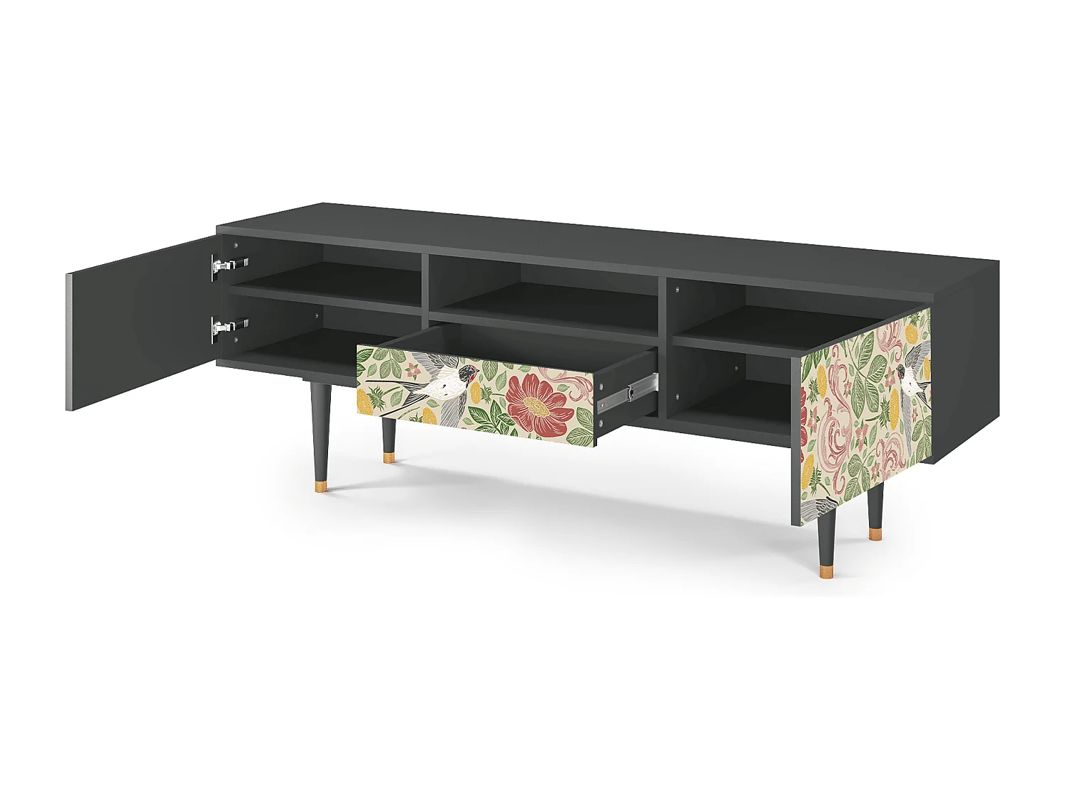 Meuble TV - 170х59х41 cm - T6 - Spring Swallow, Anthracite