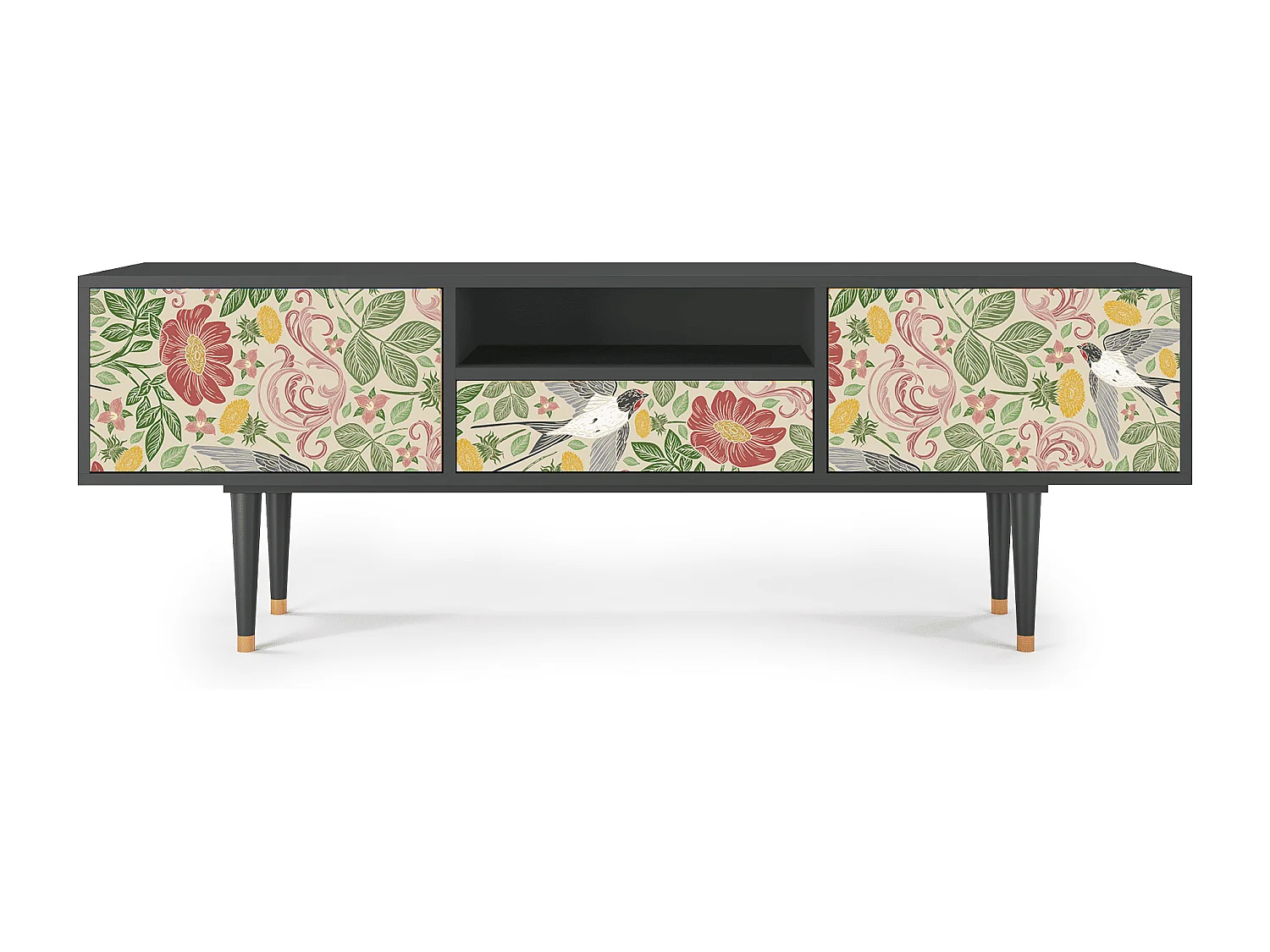 Mobile TV - 170х59х41 cm - T6 - Spring Swallow, Antracite