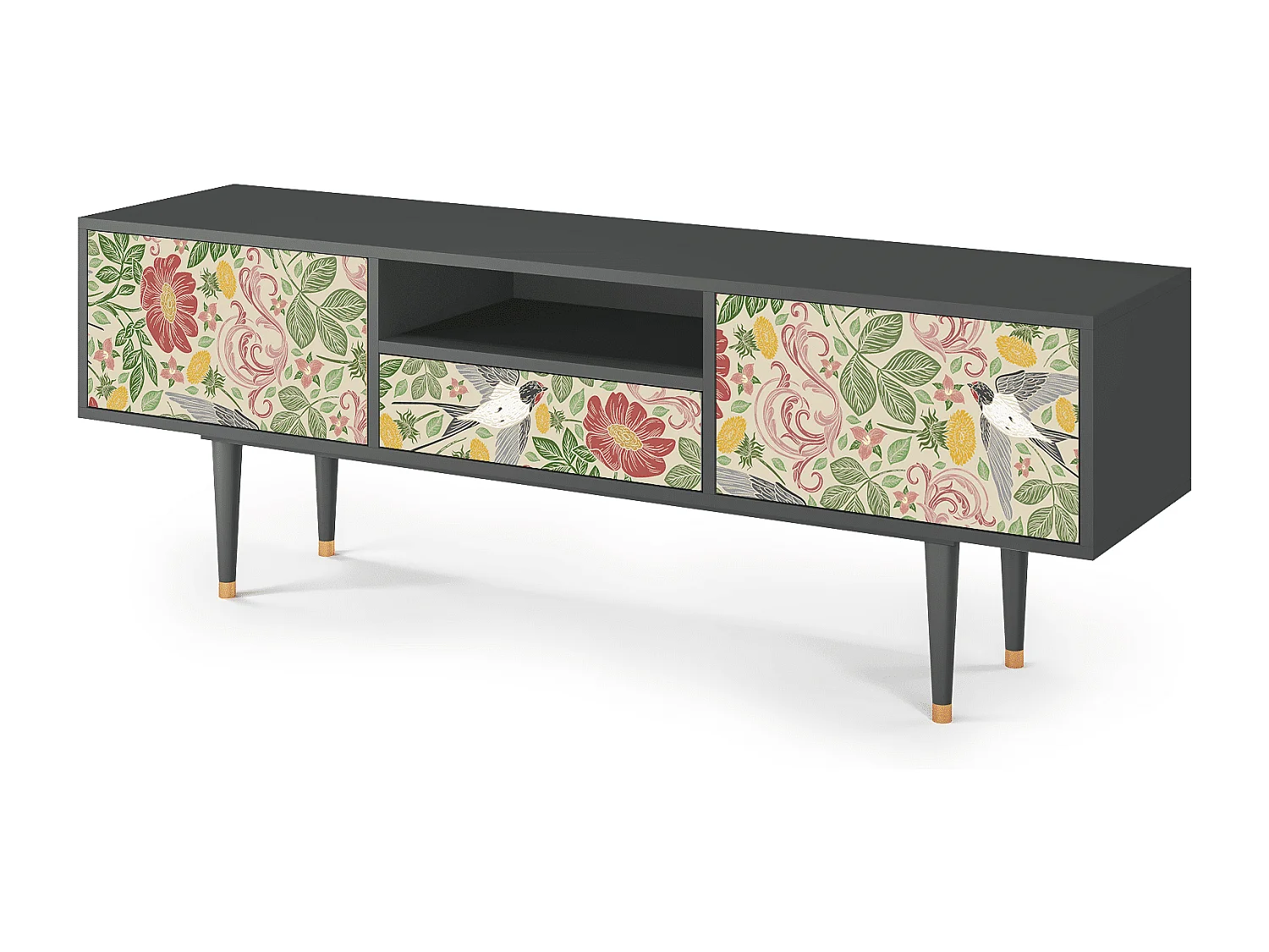 Mobile TV - 170х59х41 cm - T6 - Spring Swallow, Antracite