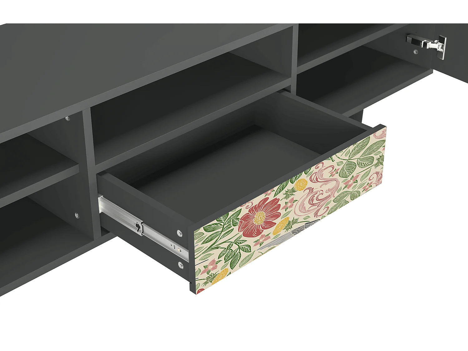 Mobile TV - 170х59х41 cm - T6 - Spring Swallow, Antracite