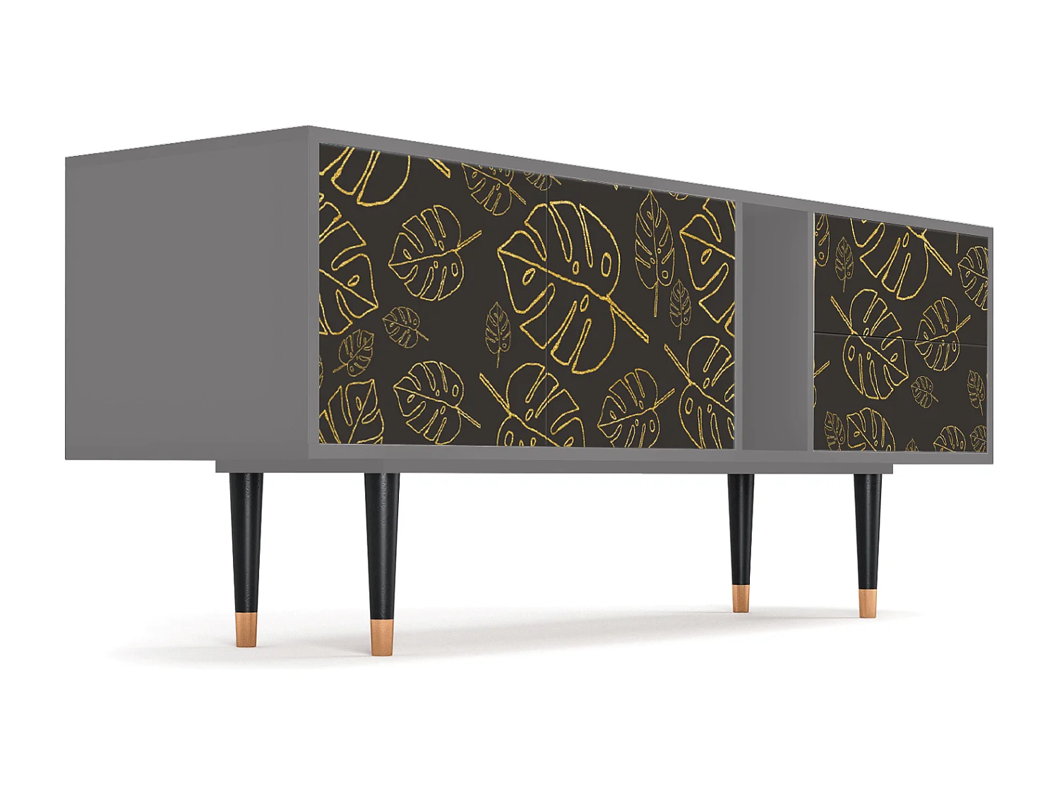 Meuble TV - 170х69х48 cm - T1 - Fall Of The Leaves, Gris