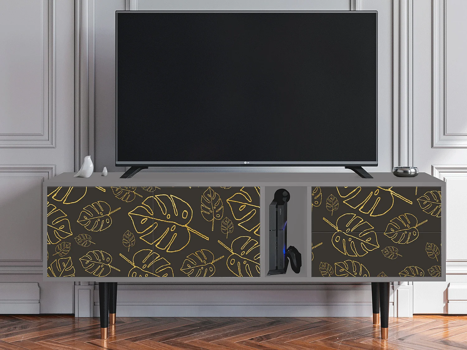 Mobile TV - 170х69х48 cm - T1 - Fall Of The Leaves, Grigio