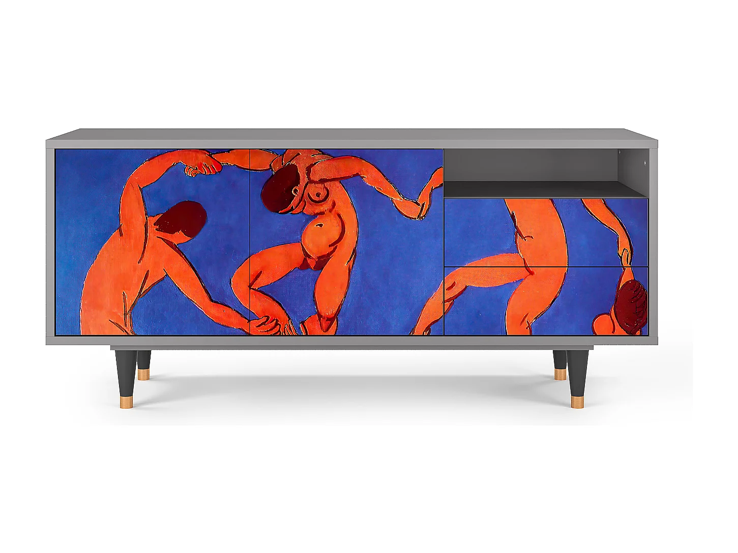 Szafka RTV - 125х56х41 cm - T7 - The Dance by Matisse , Szary
