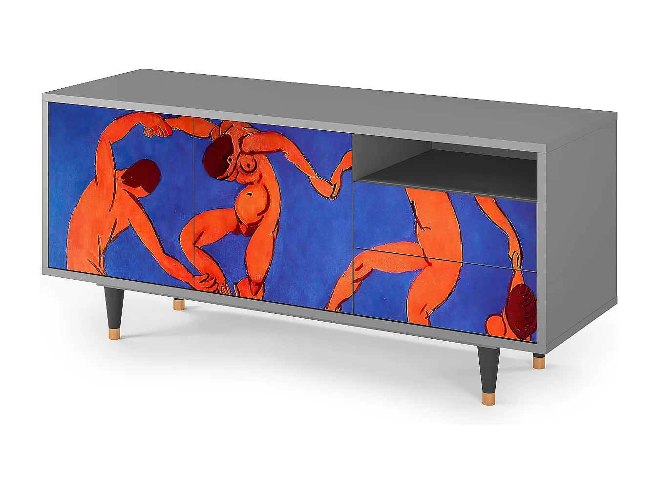 Szafka RTV - 125х56х41 cm - T7 - The Dance by Matisse , Szary