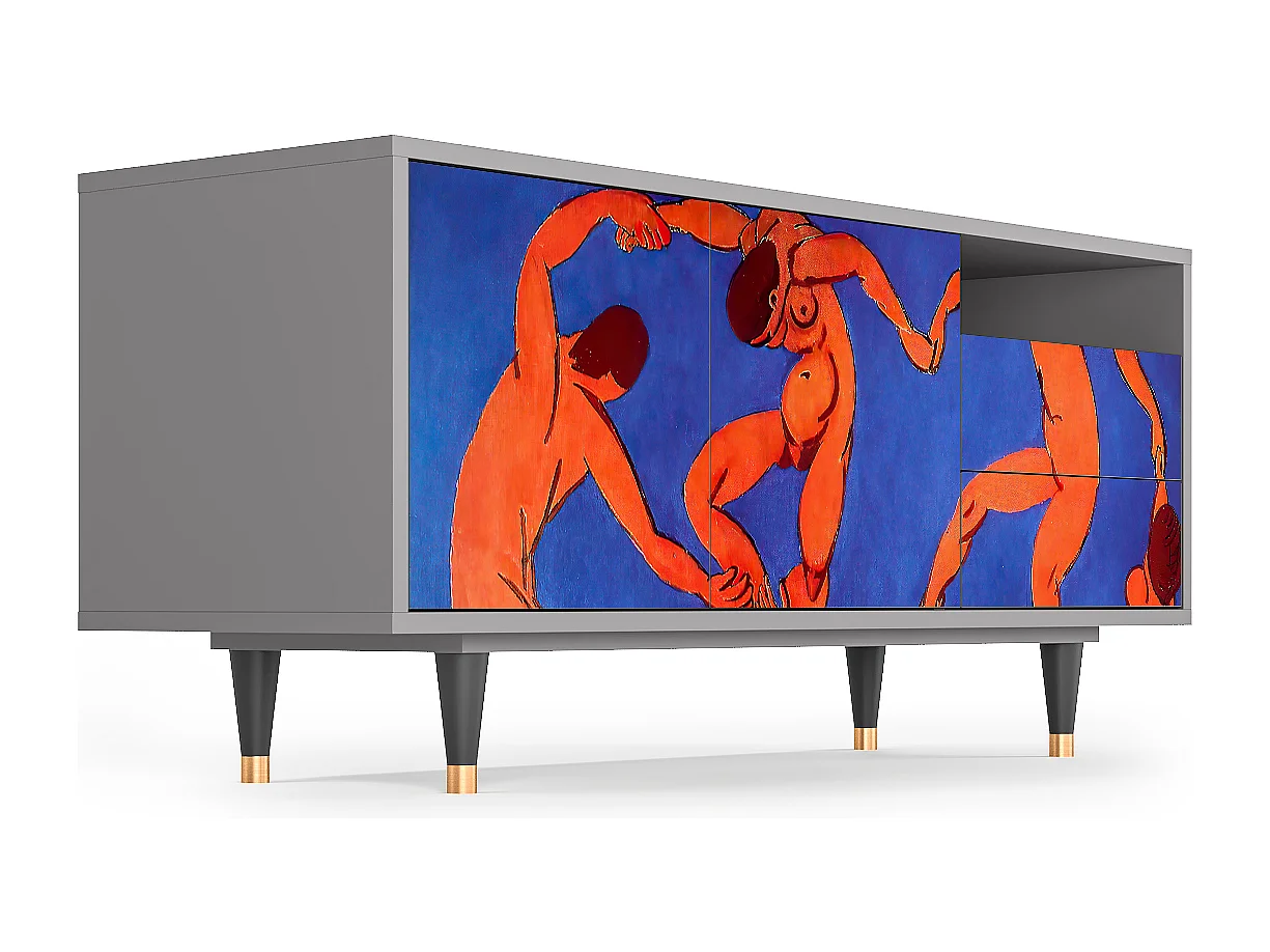 Szafka RTV - 125х56х41 cm - T7 - The Dance by Matisse , Szary