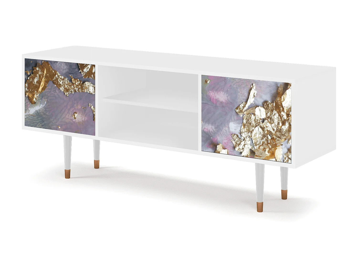 Szafka RTV - 170х69х48 cm - T2 - Planet Earth, Biały