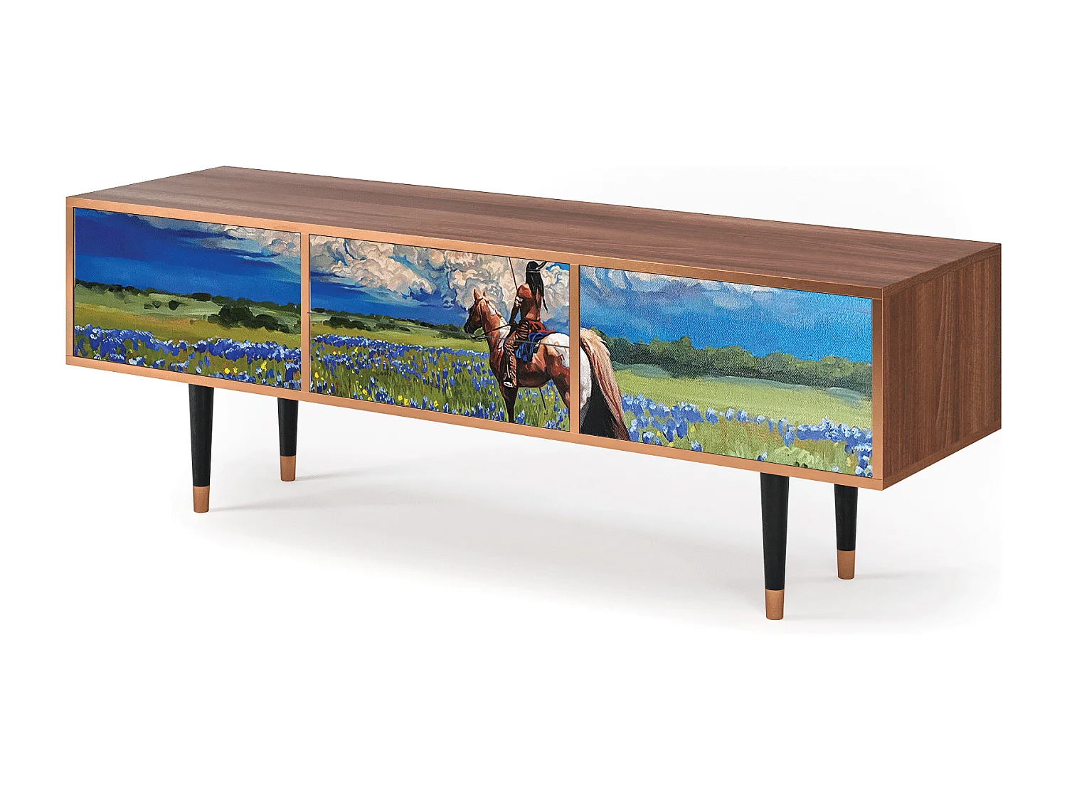 Mobile TV - 170х59х48 cm - T4 - Thunderheads by Dean, Noce