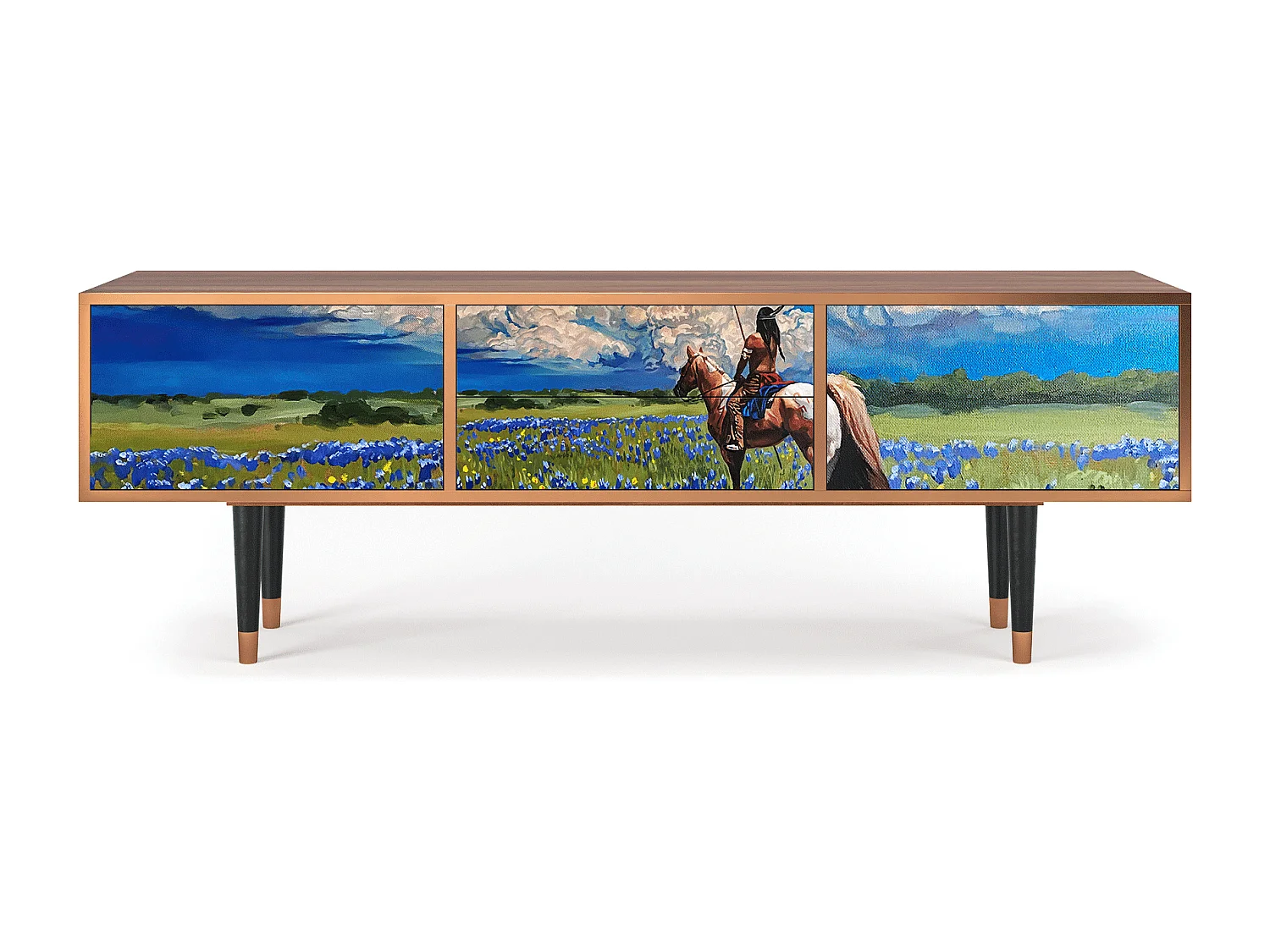 Meuble TV - 170х59х48 cm - T4 - Thunderheads by Dean, Noyer