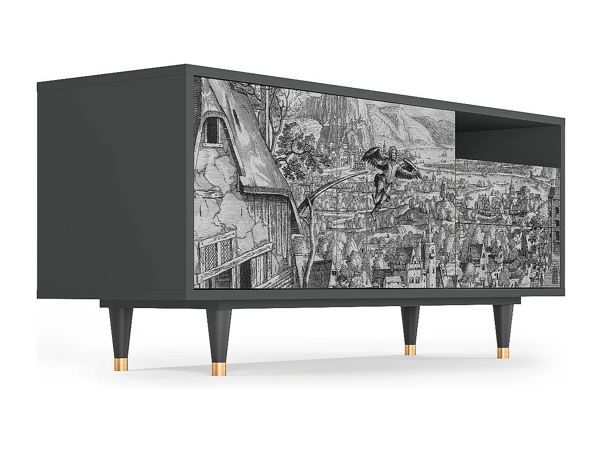 Mueble de TV - 125х56х41 cm - T7 - Departure, Antracita