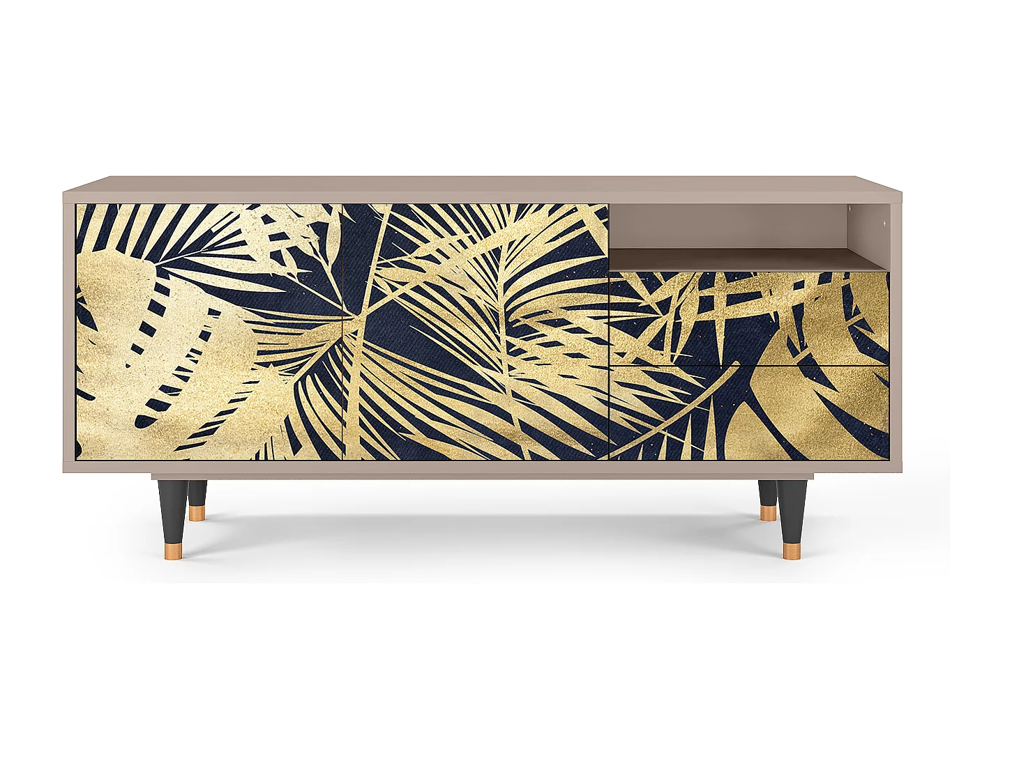 Mobile TV - 125х56х41 cm - T7 - Jungle Vibes, Latte