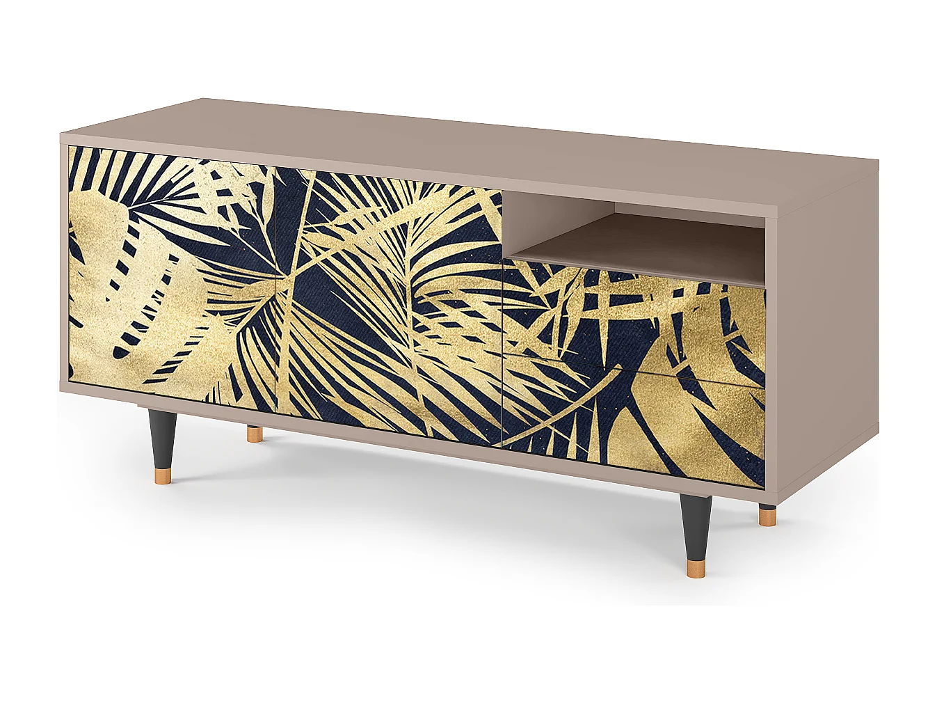 Mobile TV - 125х56х41 cm - T7 - Jungle Vibes, Latte