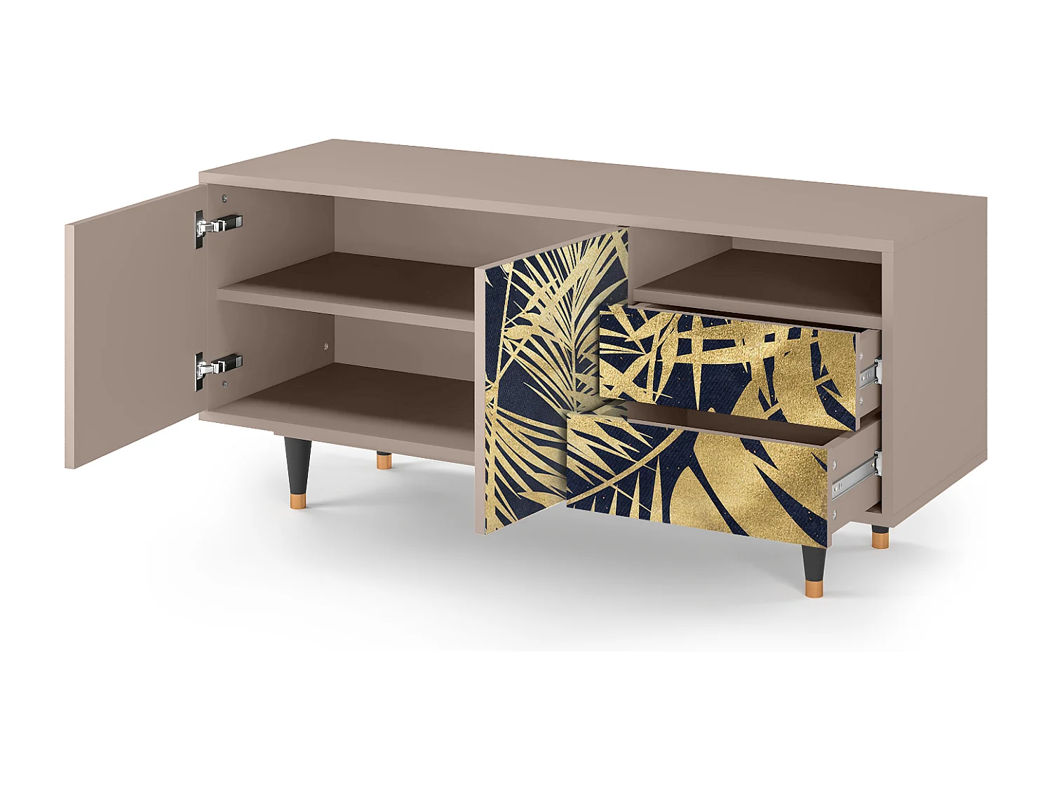 Mobile TV - 125х56х41 cm - T7 - Jungle Vibes, Latte