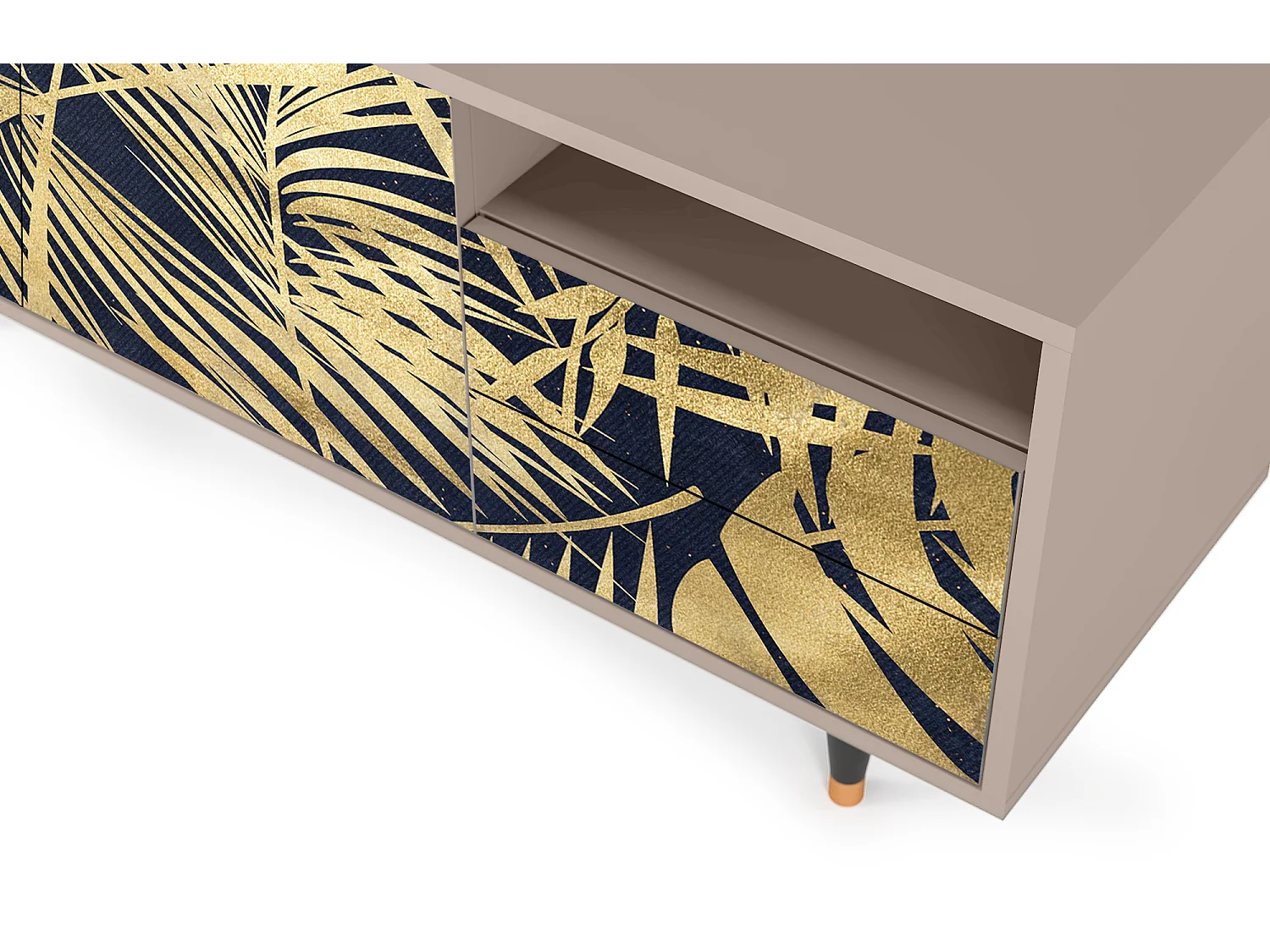 Meuble TV - 125х56х41 cm - T7 - Jungle Vibes, Latte